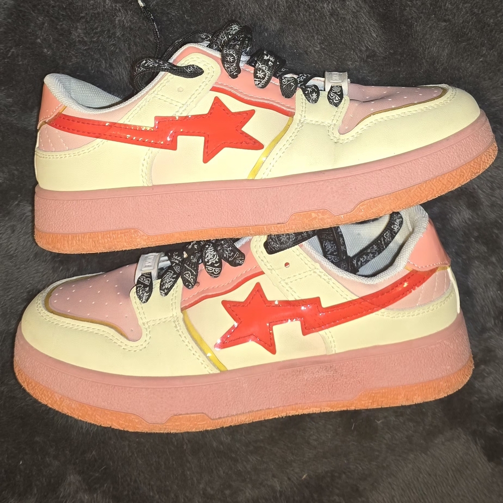 Nike Sneakers with Red and Pink Accents